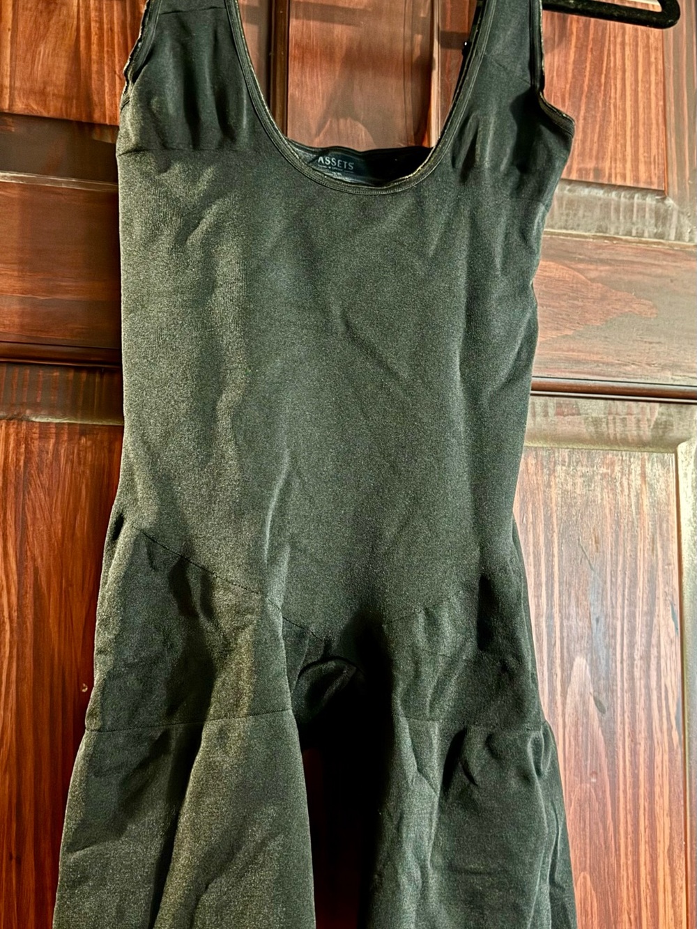 Assets By Spanx Black Scoop Neck Shaping Bodysuit